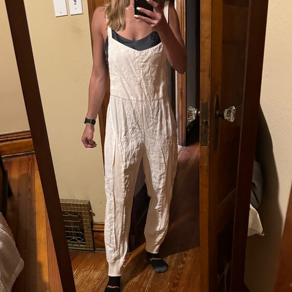 Free People Movement Split Rock Jumpsuit One Piece Cream size small - Picture 5 of 9